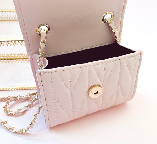 PINK Heart Faux Leather Purse