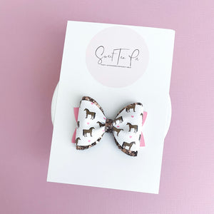 Horse Riding Pinched Loop Hair Bow