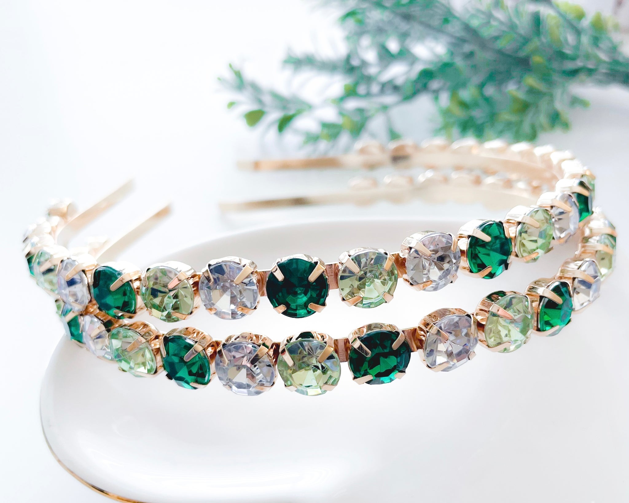 Green Jeweled Headband