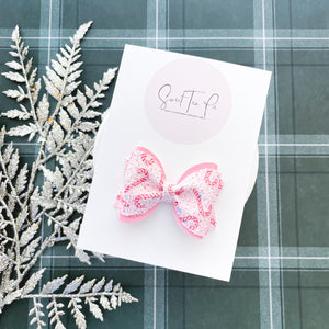 Candy Cane Pinched Loop Hair Bow