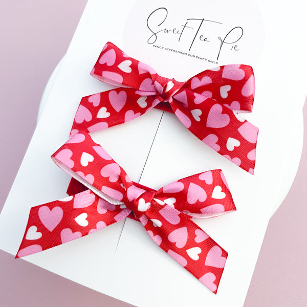 Hearts & Love Ribbon Pigtails