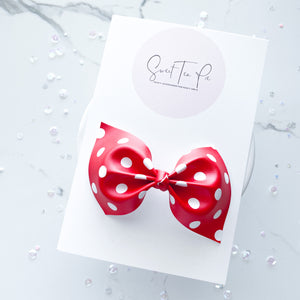 Red Dot Hair Bow