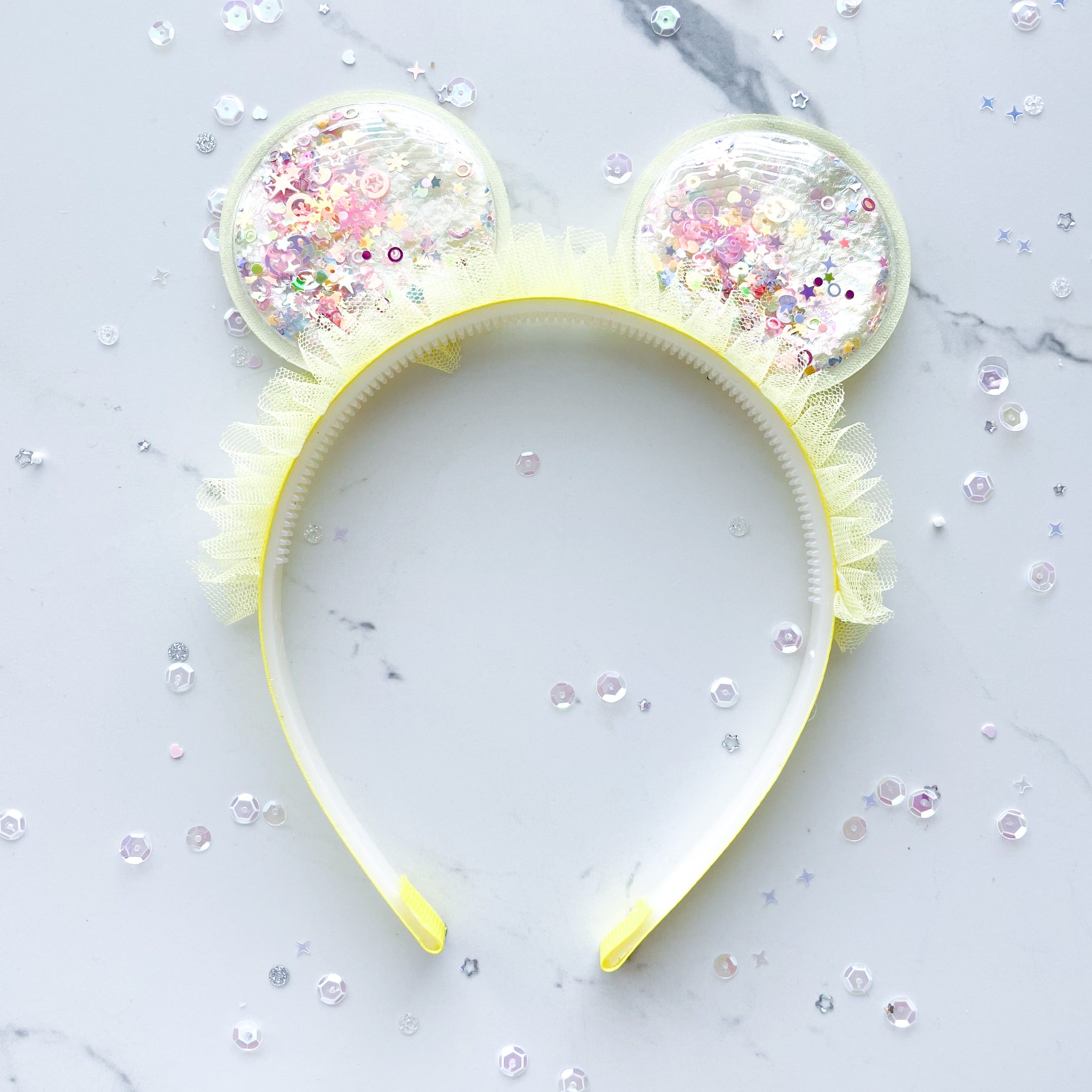 Yellow Mouse Ear Shaker Headband