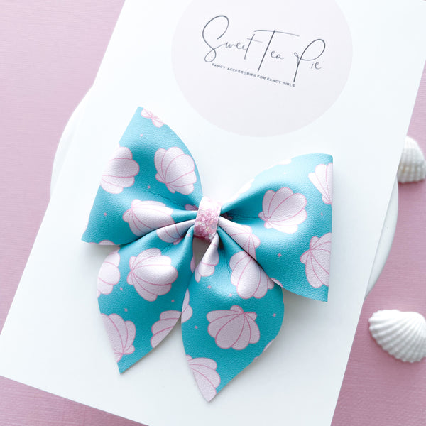 Coastal Seashell - Sailor Hair Bow