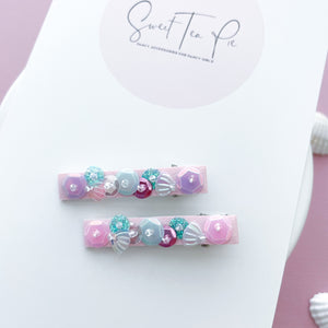 Sequin Lined Hair Clip - 039