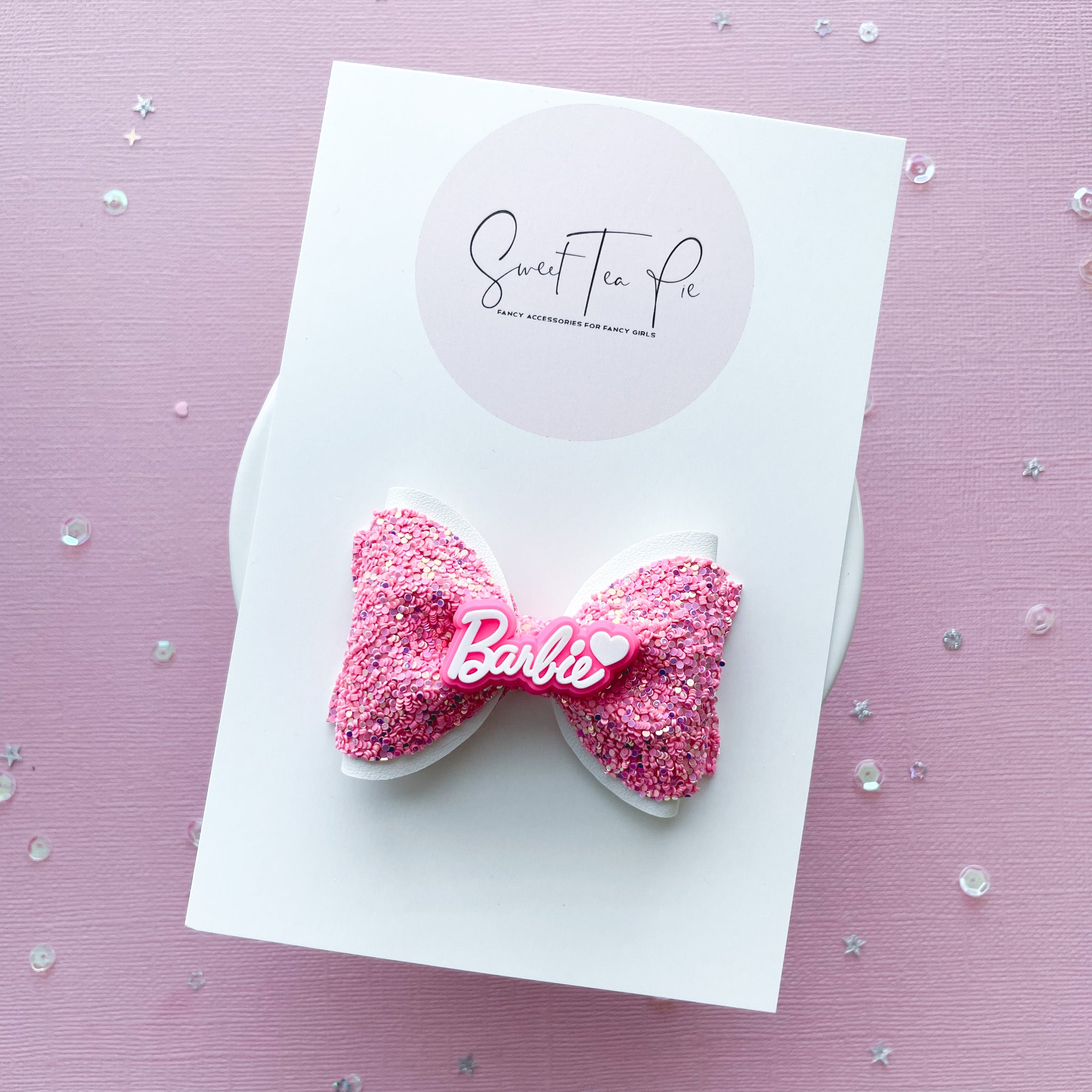 Barbie Girl Pinched Loop Hair Bow