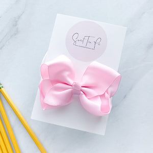 Baby Pink Ribbon Boutique Hair Bow