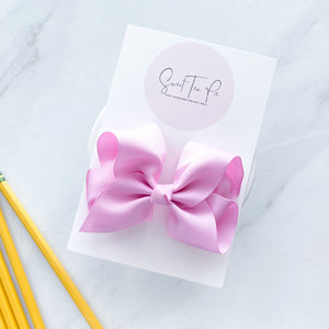 Charm Pink Ribbon Boutique Hair Bow