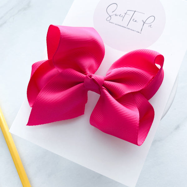 Hot Pink Ribbon Boutique Hair Bow