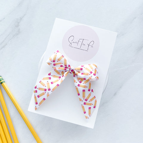 Pencil Small Fable Ribbon Hair Bow