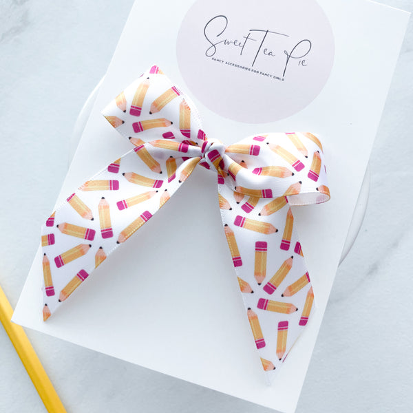 Pencil Small Fable Ribbon Hair Bow