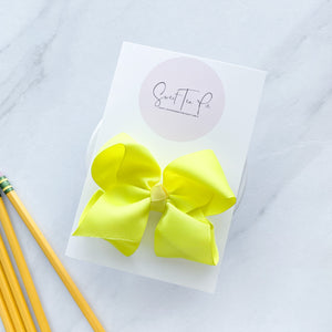 Bright Yellow Ribbon Boutique Hair Bow