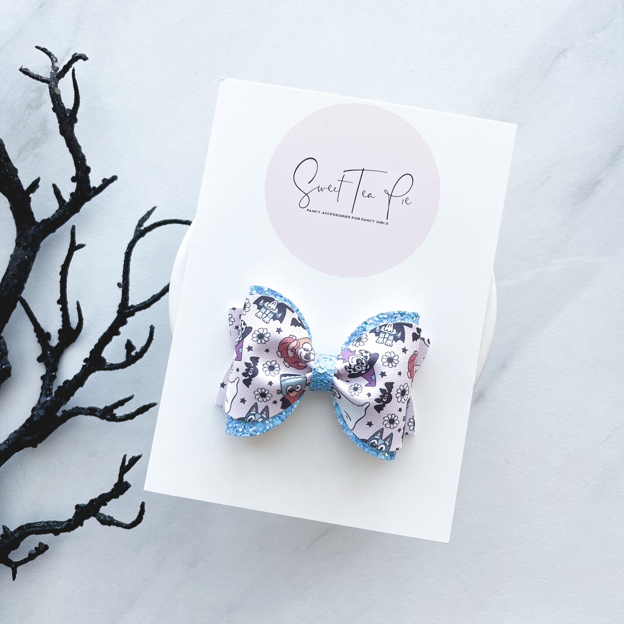 Bluey Halloween Pinched Loop Hair Bow