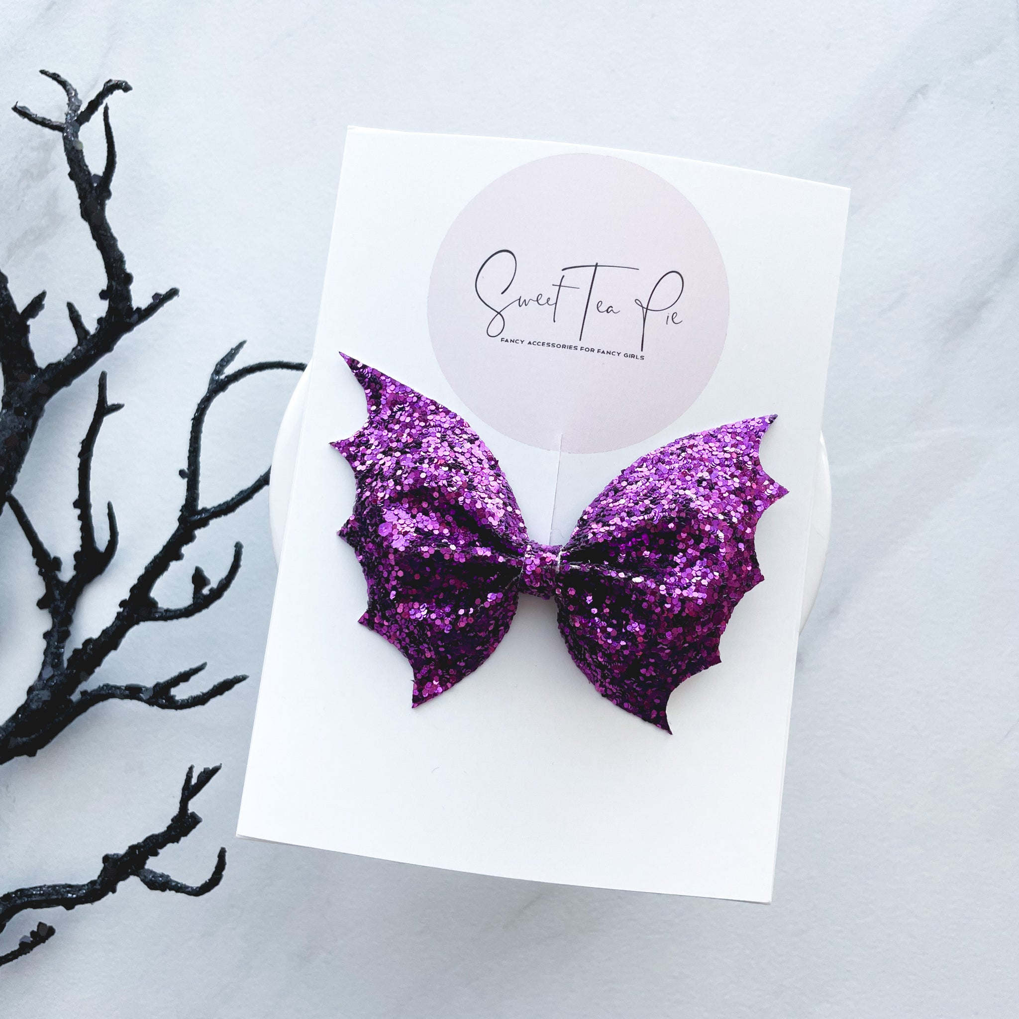 Amethyst Batty Hair Clip