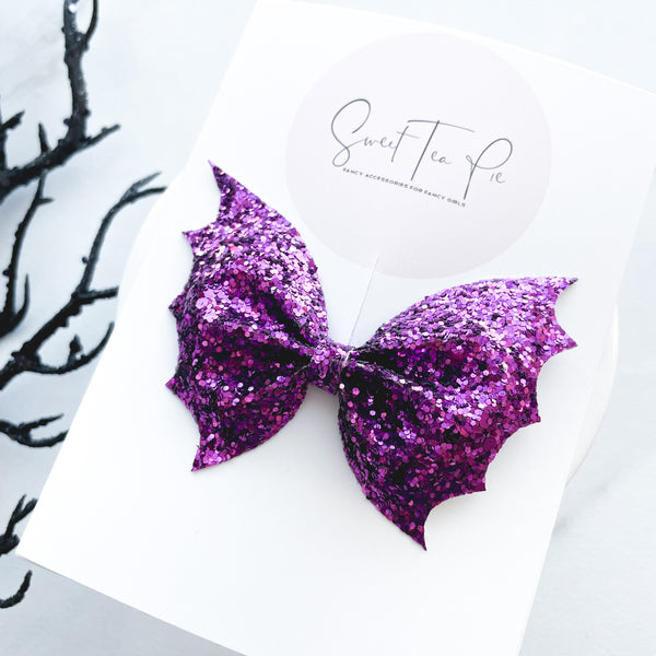 Amethyst Batty Hair Clip