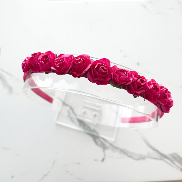 Rich Pink Flower Headband