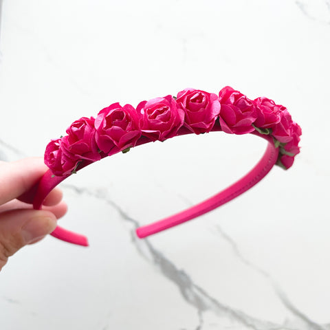 Rich Pink Flower Headband