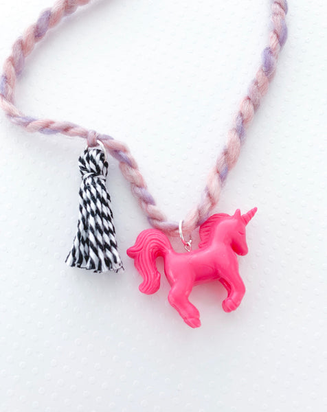 BLUE Unicorn Necklace