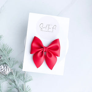 Santa Red Sailor Hair Bow