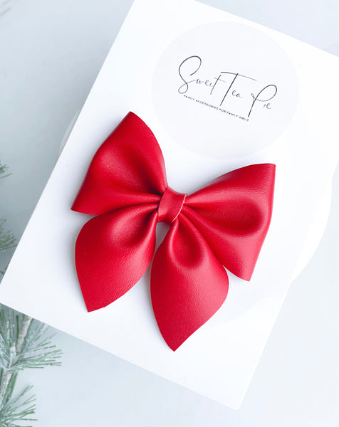 Santa Red Sailor Hair Bow