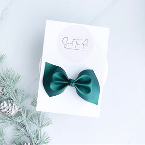 Pine Shimmer Knot Hair Bow