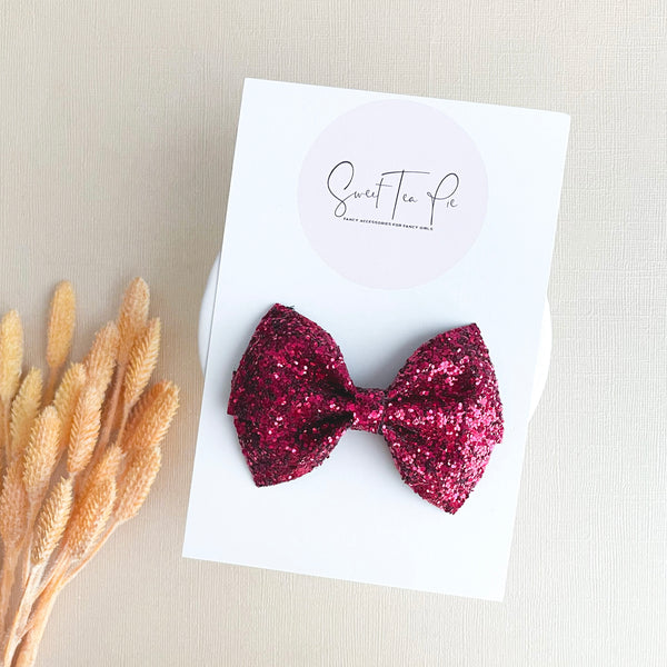 Burgundy Modern Lu Hair Bow