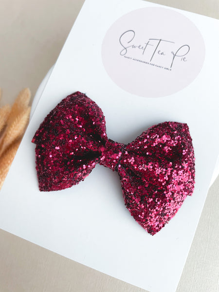 Burgundy Modern Lu Hair Bow