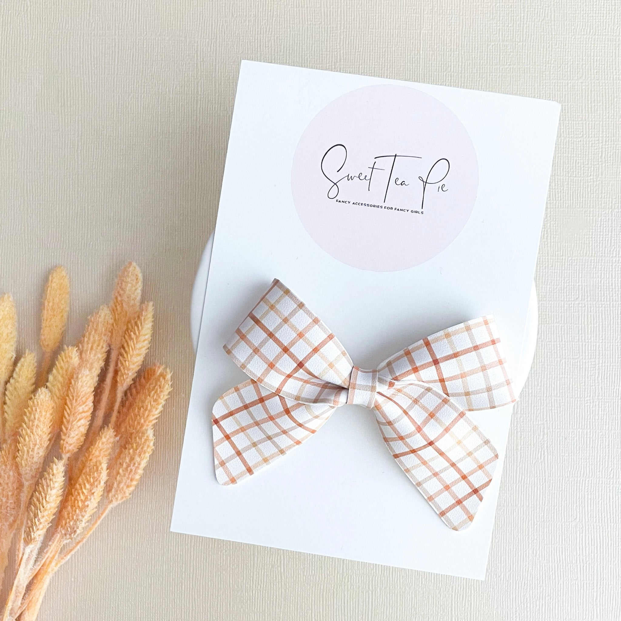 Hay Ride Plaid Schoolgirl Bow