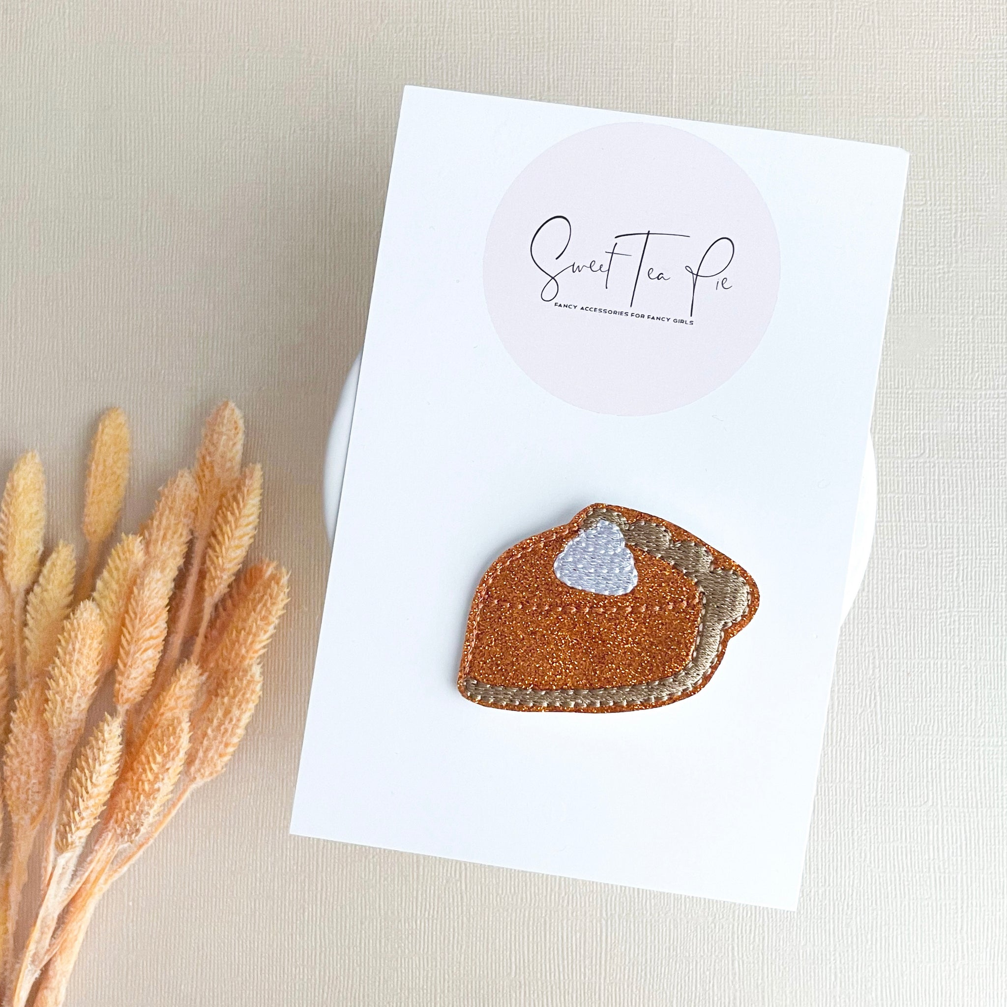 Pumpkin Pie Glitter Glam Clip