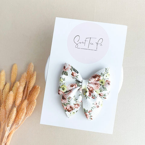 Fall Garden (white) Sailor Hair Bow