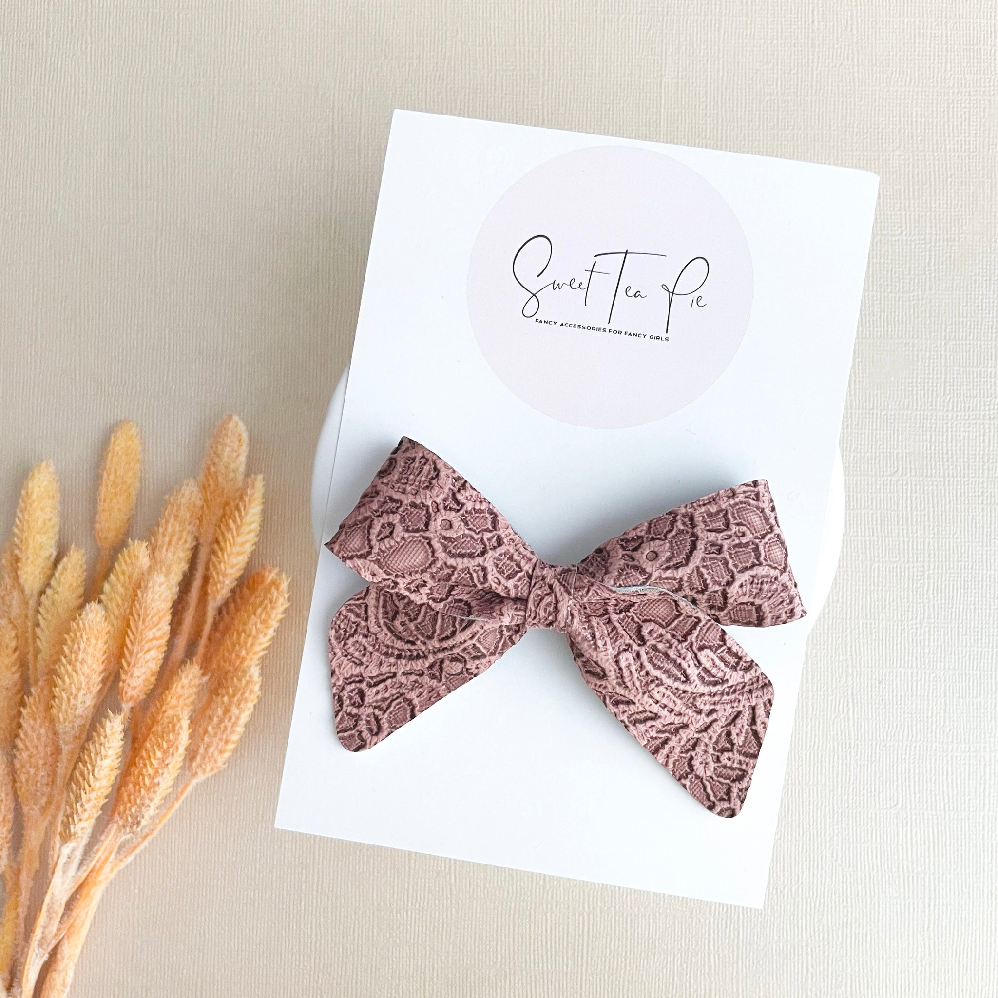 Blush Lace Schoolgirl Bow