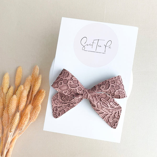 Blush Lace Schoolgirl Bow
