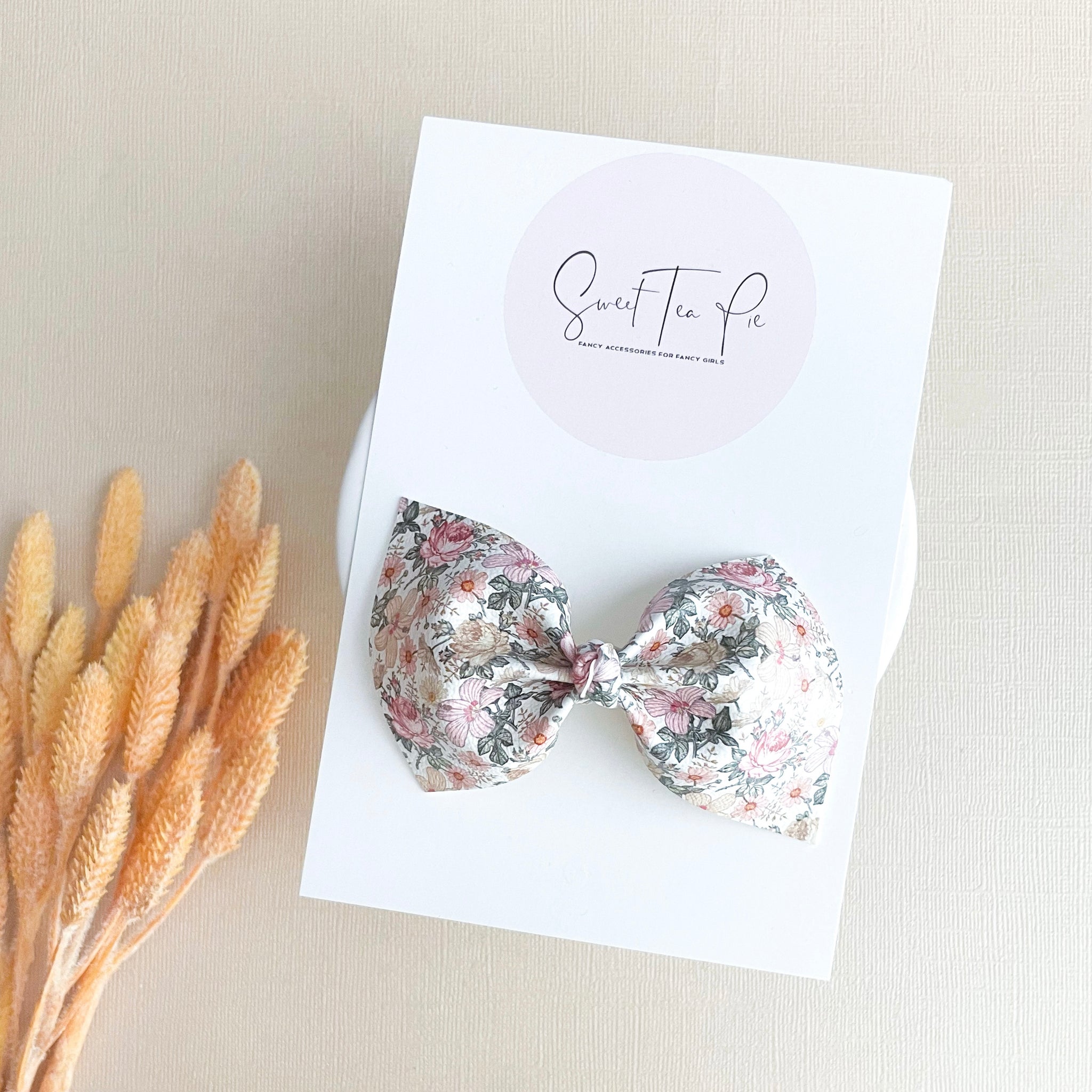 Vintage Blooms Knot Hair Bow