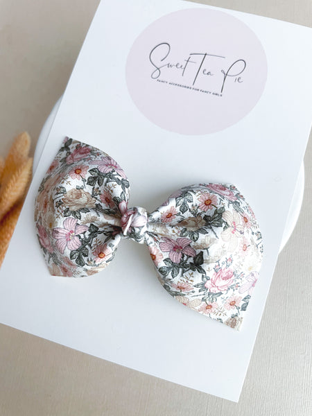 Vintage Blooms Knot Hair Bow