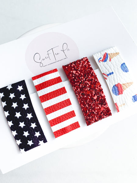 USA Ice Cream Snap Clip - Set of 4