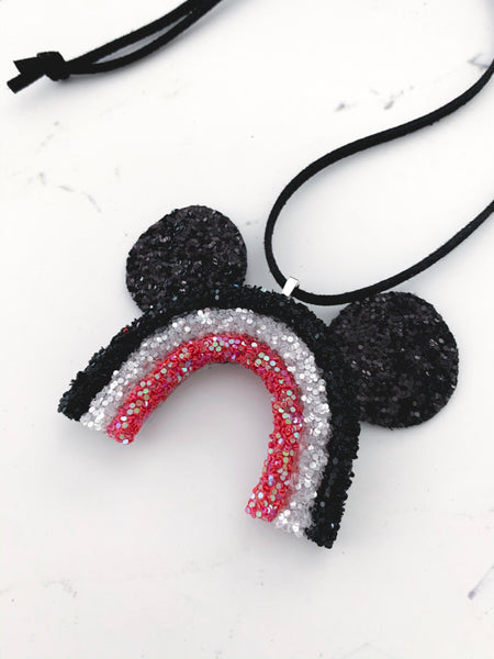 Glitter Rainbow - Mickey Mouse - Necklace