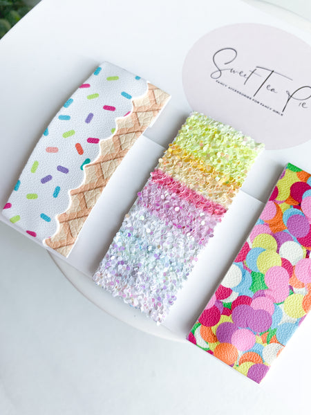 Ice Cream Cone Snap Clip - Set of 3