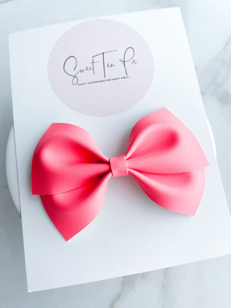 Neon Pink Modern Lu Hair Bow