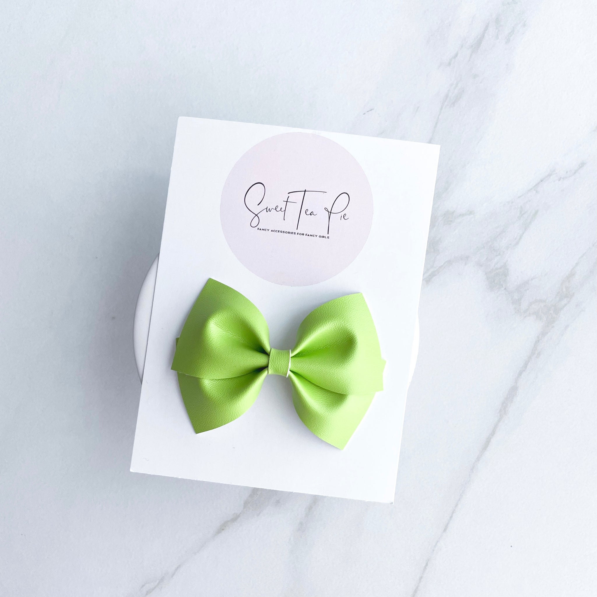 Neon Green Modern Lu Hair Bow