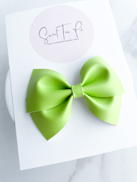 Neon Green Modern Lu Hair Bow