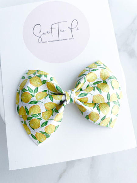 Lemony Lemons Modern Lu Hair Bow