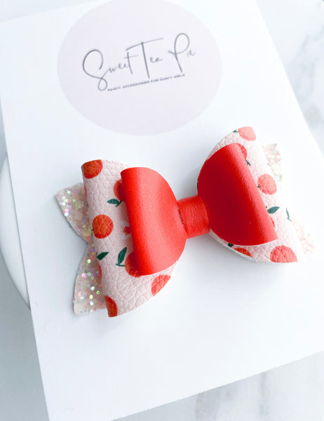 Oranges Double Loop Hair Bow