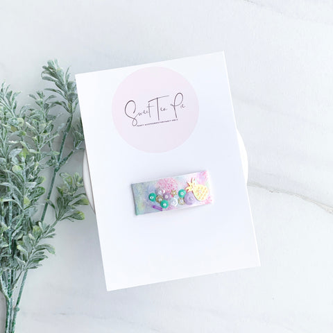 Pineapple Sequin Snap Clip