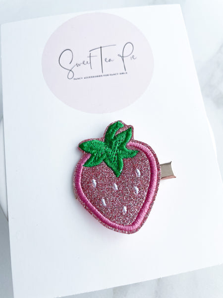 Pink Strawberry Glam Clip