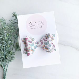 Butterfly Glitter Large Loop Hair Bow