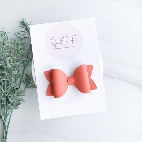 Tangerine Single Loop Hair Bow