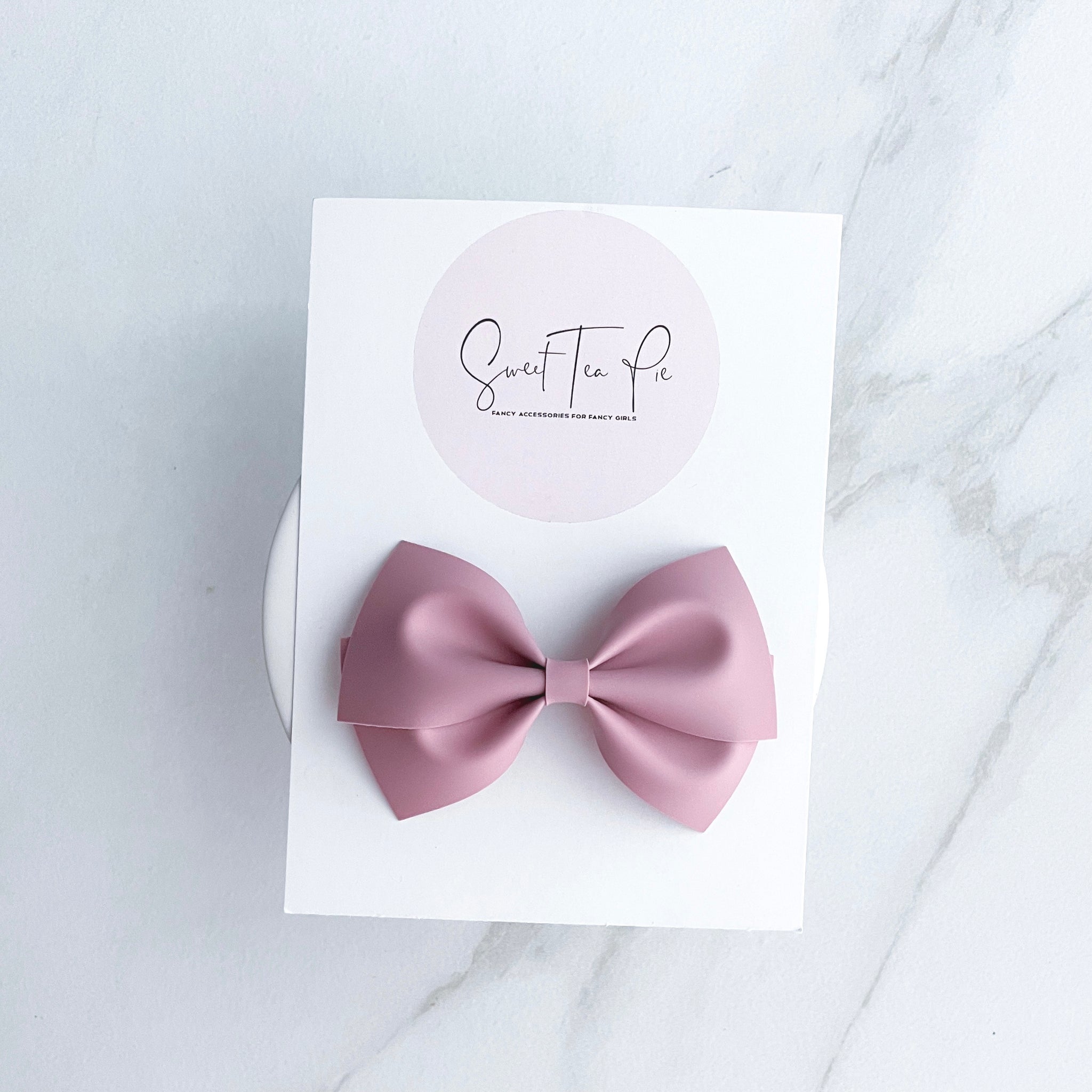 Mauve Modern Lu Hair Bow (POOL BOW)
