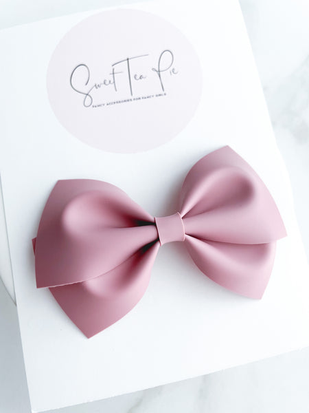 Mauve Modern Lu Hair Bow (POOL BOW)