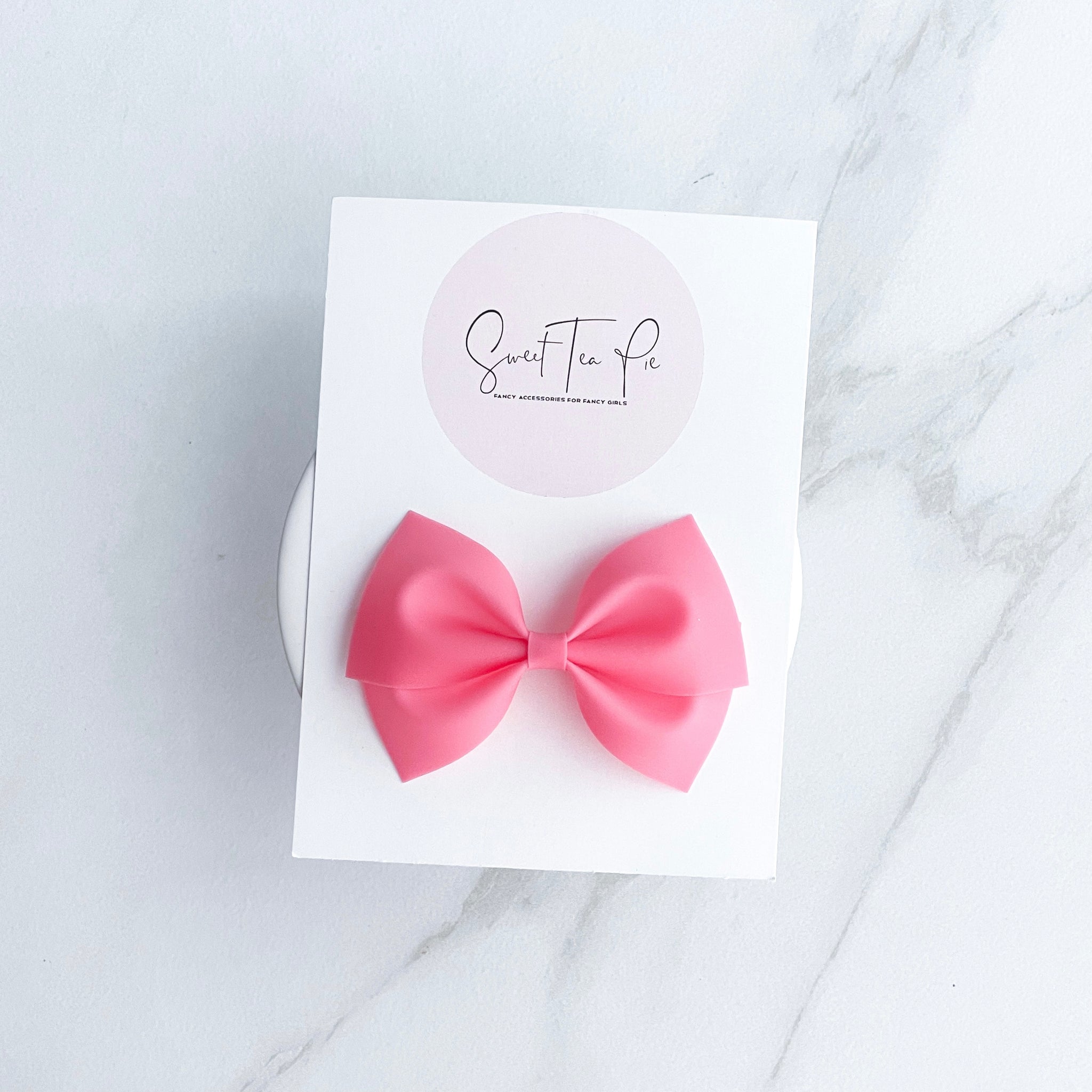 Hot Pink Modern Lu Hair Bow (POOL BOW)