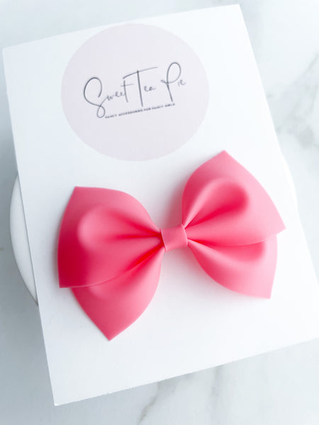 Hot Pink Modern Lu Hair Bow (POOL BOW)